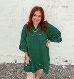 V-Neck Mandarin Collared Dress