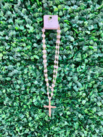 Layered Pearl Cross Necklace