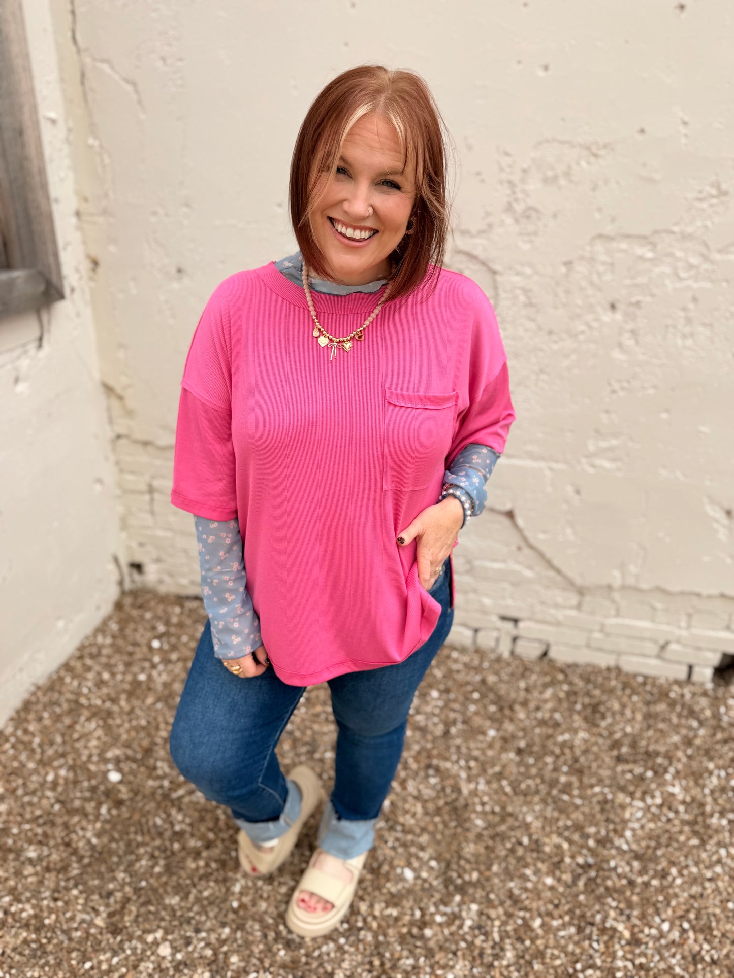 Lennie Ribbed Boyfriend Top (Multiple Colors)