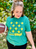 School Spirit Stars Tee On Green