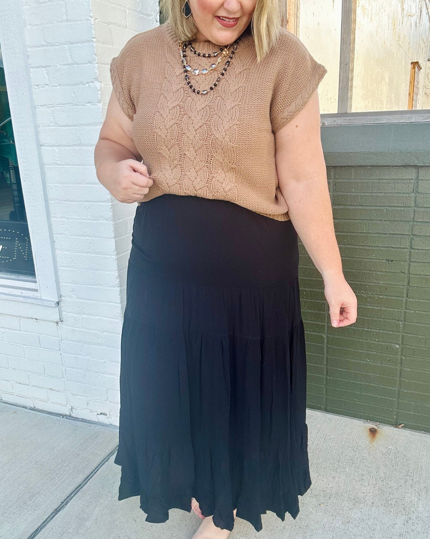 Sonnie Tiered Flowy Maxi Skirt