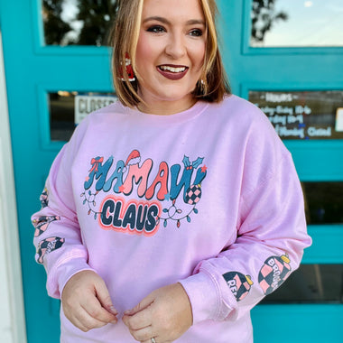 Custom Name “Claus” Sweatshirt with sleeve detail