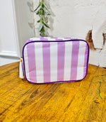Striped Essentials Bag - Purple