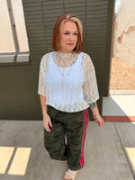 Blake Pink Striped Camo Track Pants