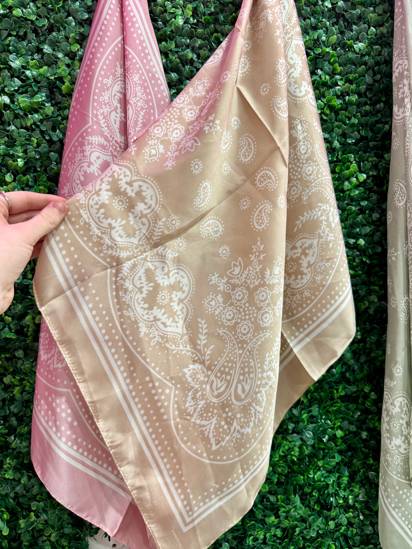 Large Satin Scarf (Multiple Colors)