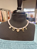 Pastel Beaded Charm Necklace