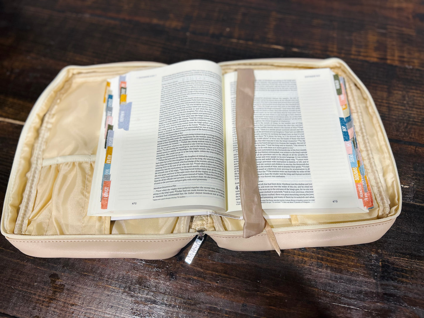 More Than Able Color Block Leather Bible Cover