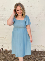 Megan Square Neck Midi Dress