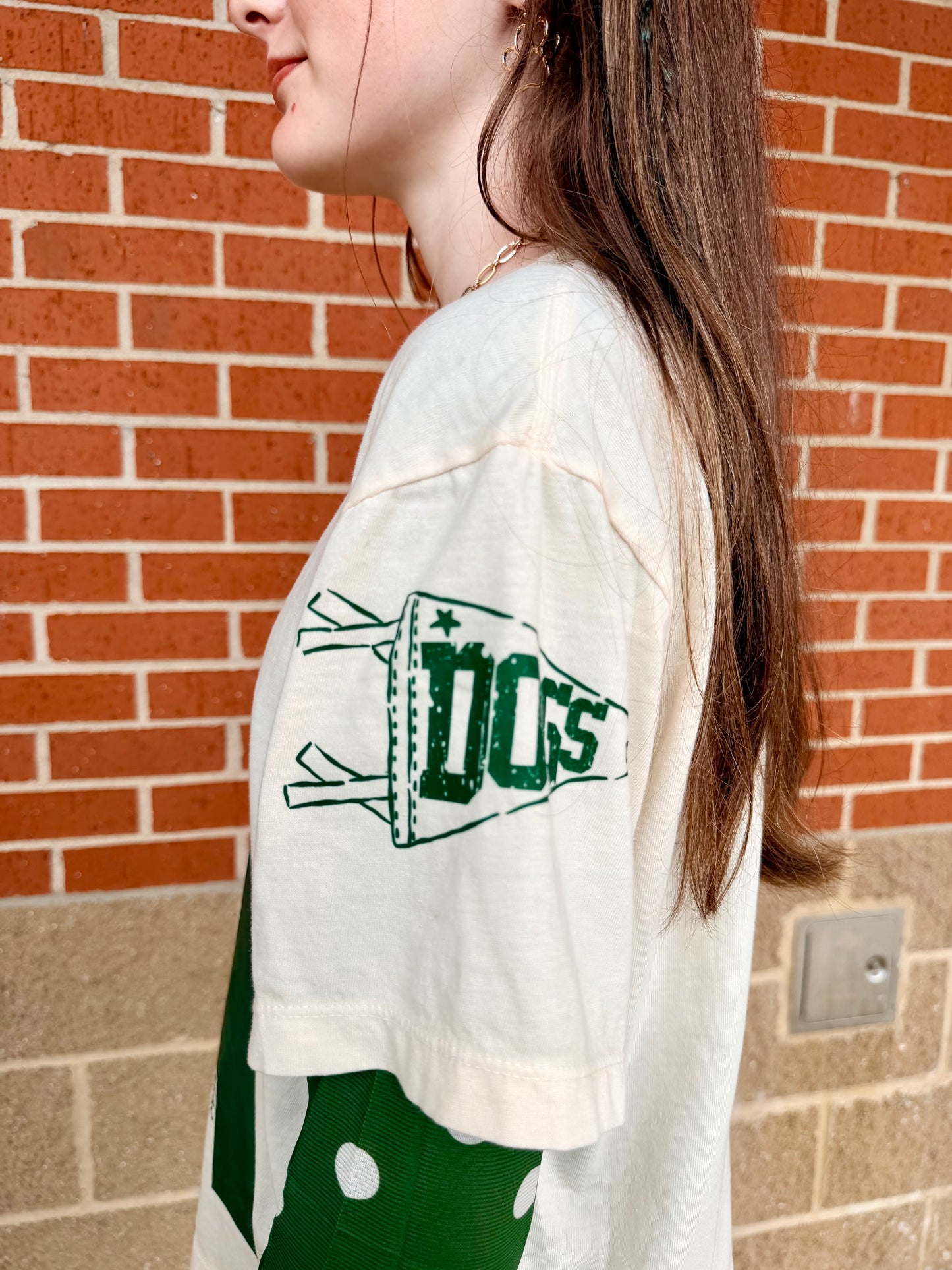 Initial School Spirit Cropped Tee
