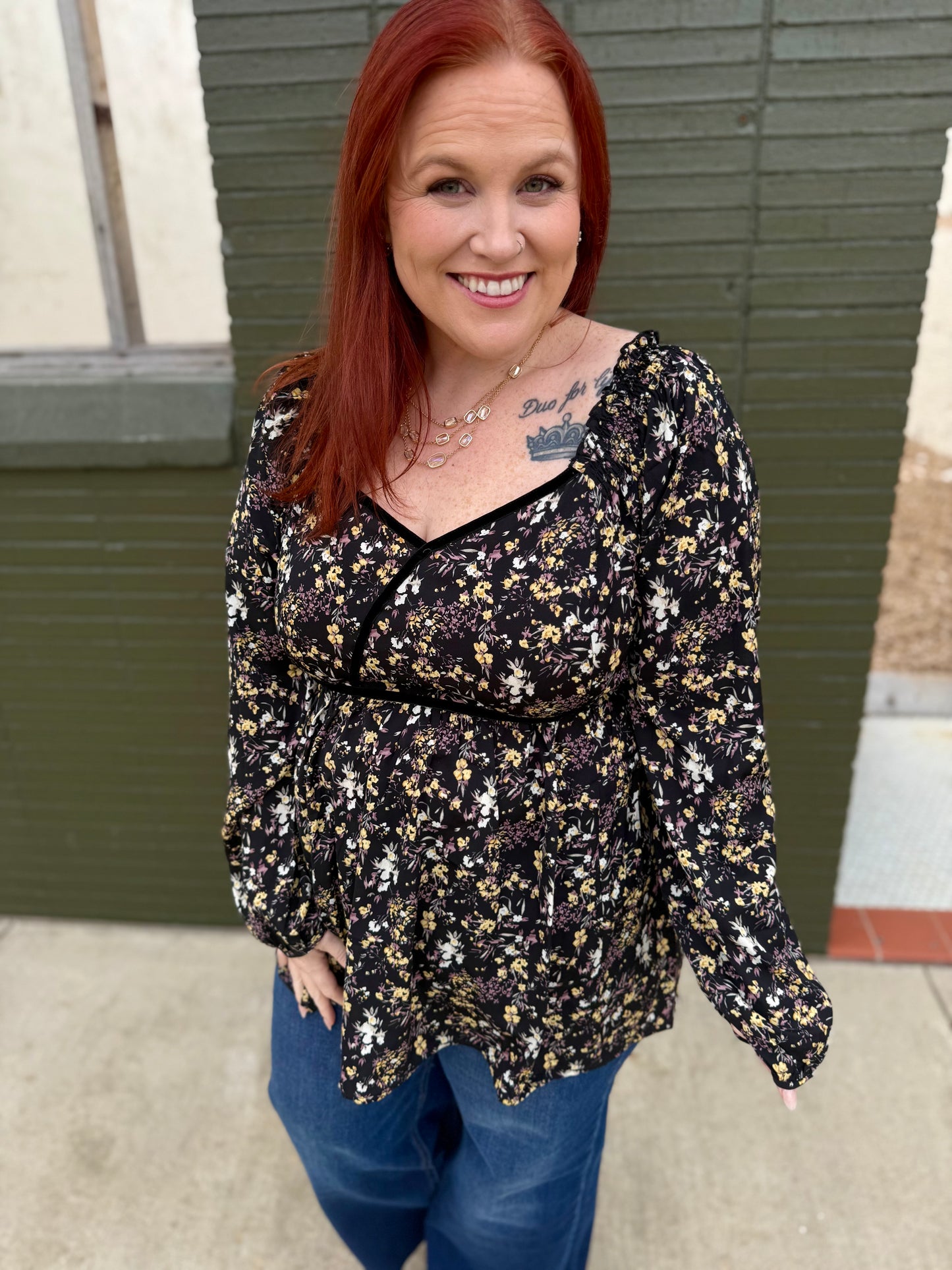 **DOORBUSTER** Brittany Floral Babydoll Top