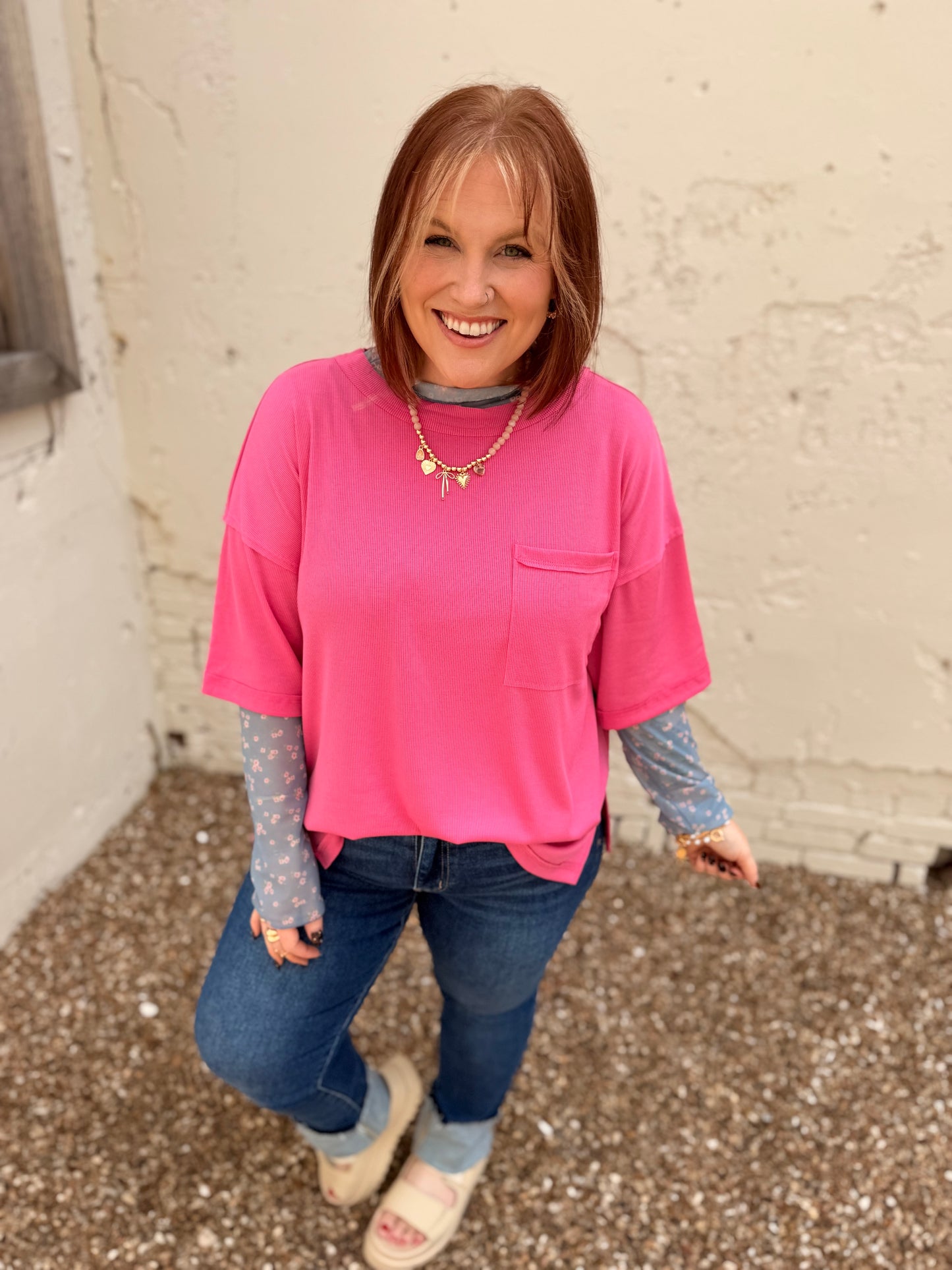Lennie Ribbed Boyfriend Top (Multiple Colors)