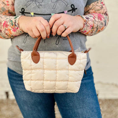 Quilted Puffer Mini Crossbody Bag