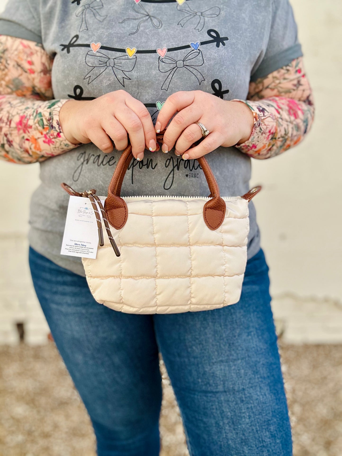 Quilted Puffer Mini Crossbody Bag