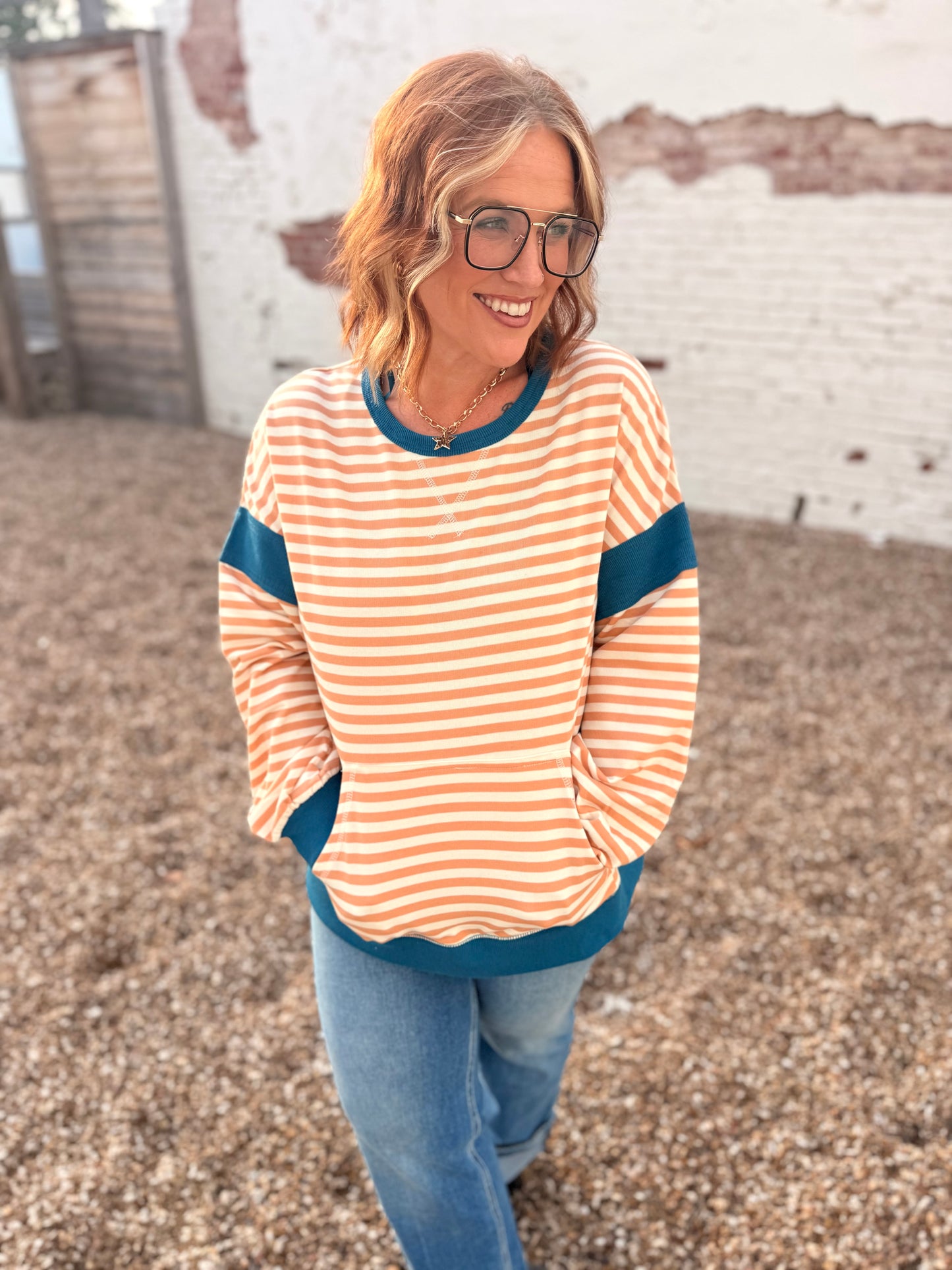Rachael ColorBlock Striped Top