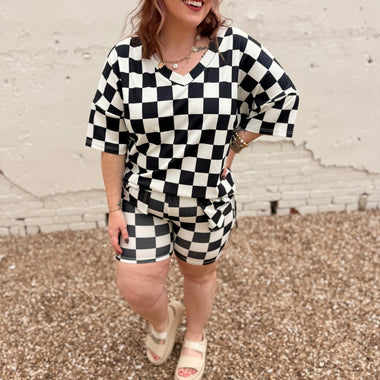 Maci Checkered Shorts