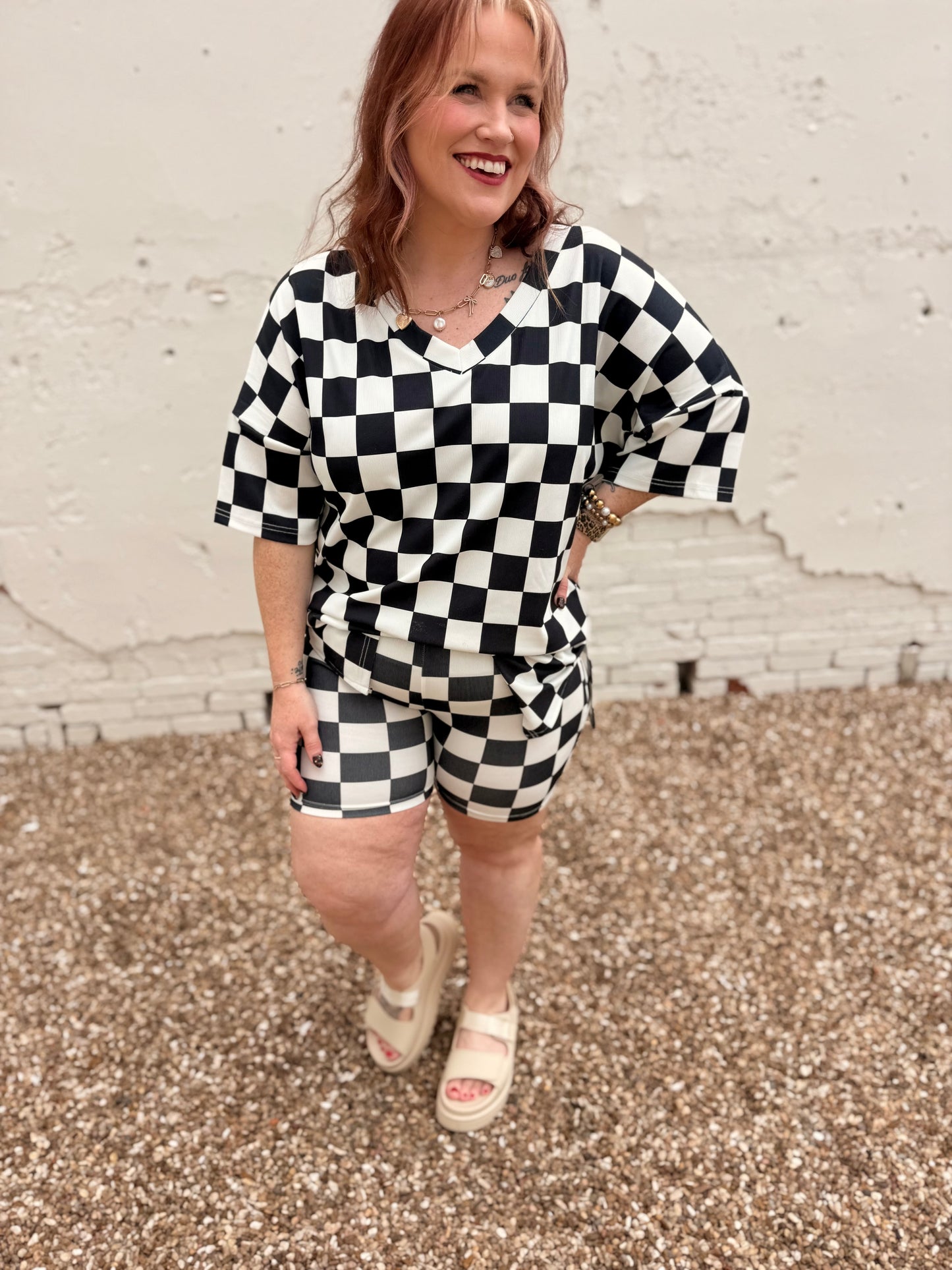 Maci Checkered Shorts