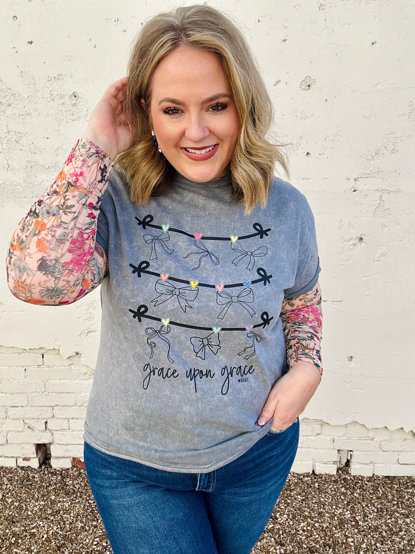 Grace Upon Grace on Washed Tee
