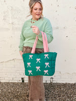 Quilted Puffer Shoulder Tote