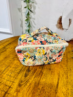 Floral Quilted Makeup Bag (Multiple Colors)