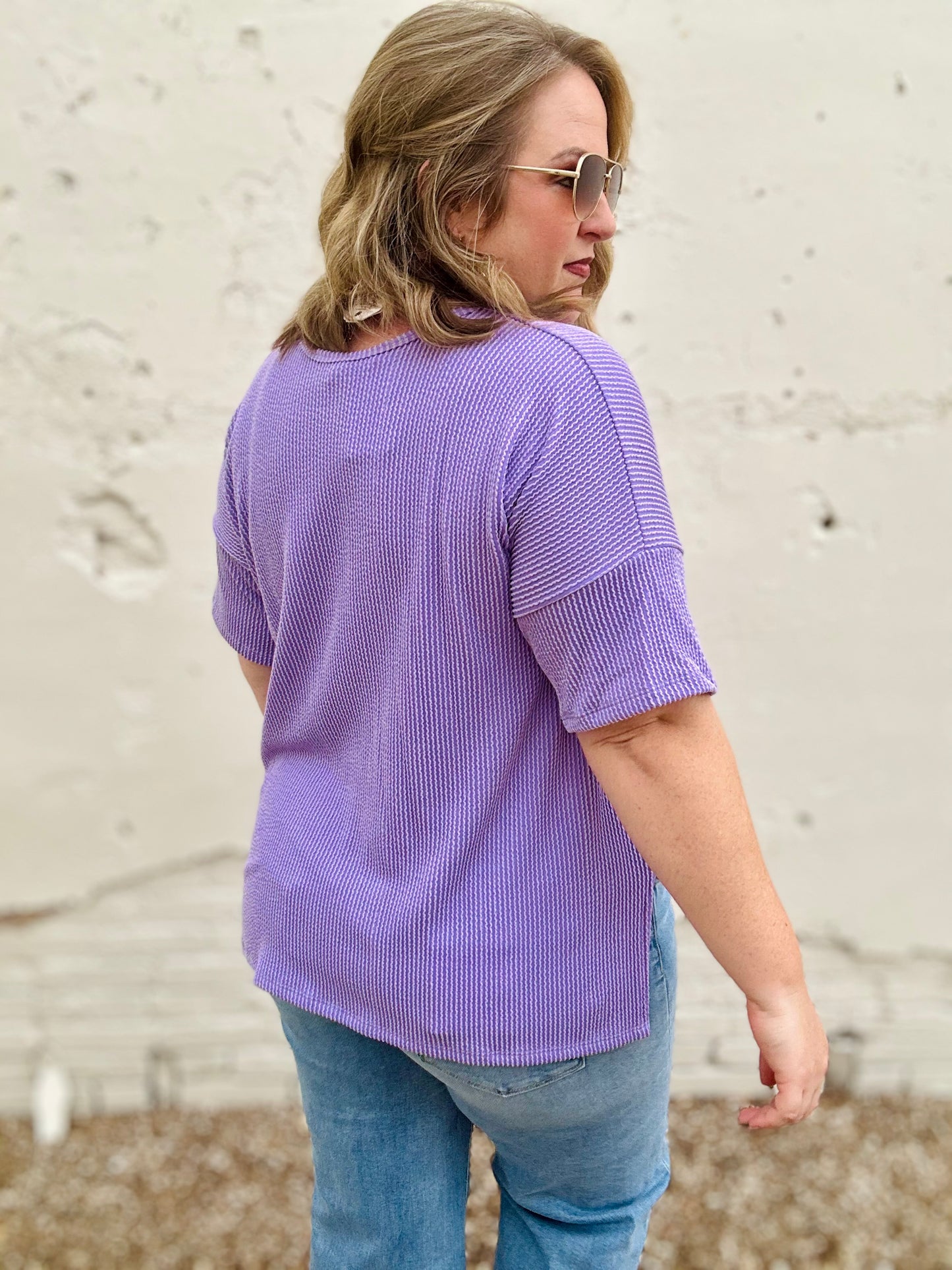 Carly Ribbed Oversized V-Neck