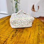 Floral Quilted Makeup Bag (Multiple Colors)