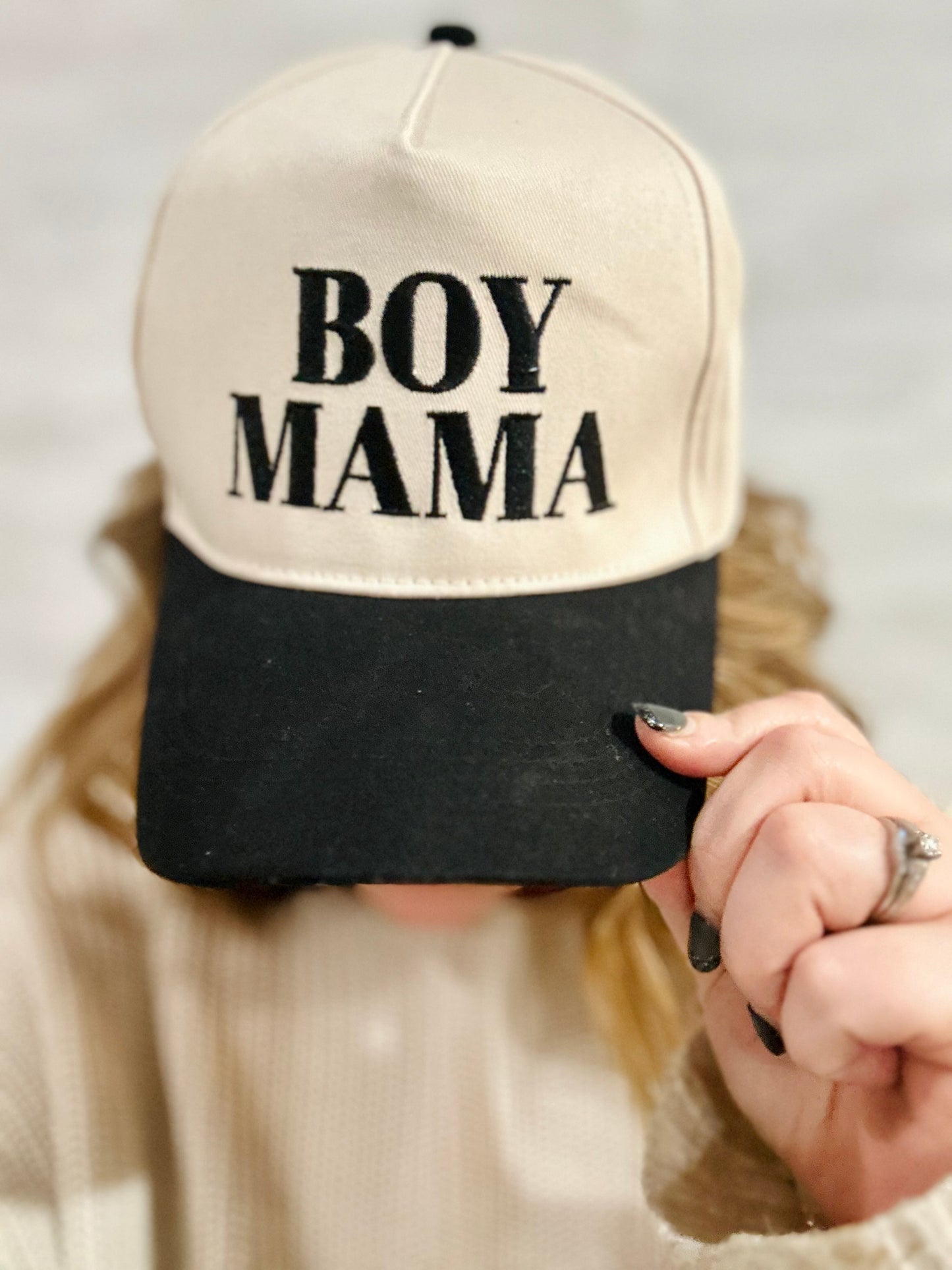 Boy Mama Embroidered Hat