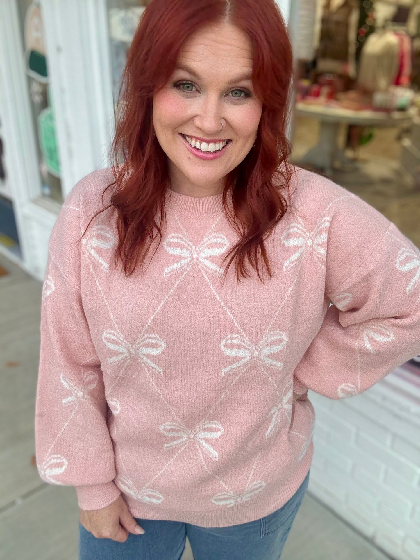 Bennie Bow Top in Pink