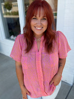 Paige Pink Pocketed Top