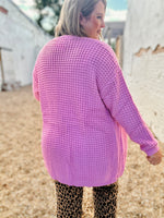 Chunky Waffle Knit Cardigan