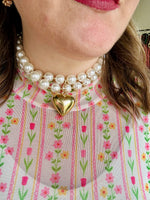 Pearl Layered Heart Necklace