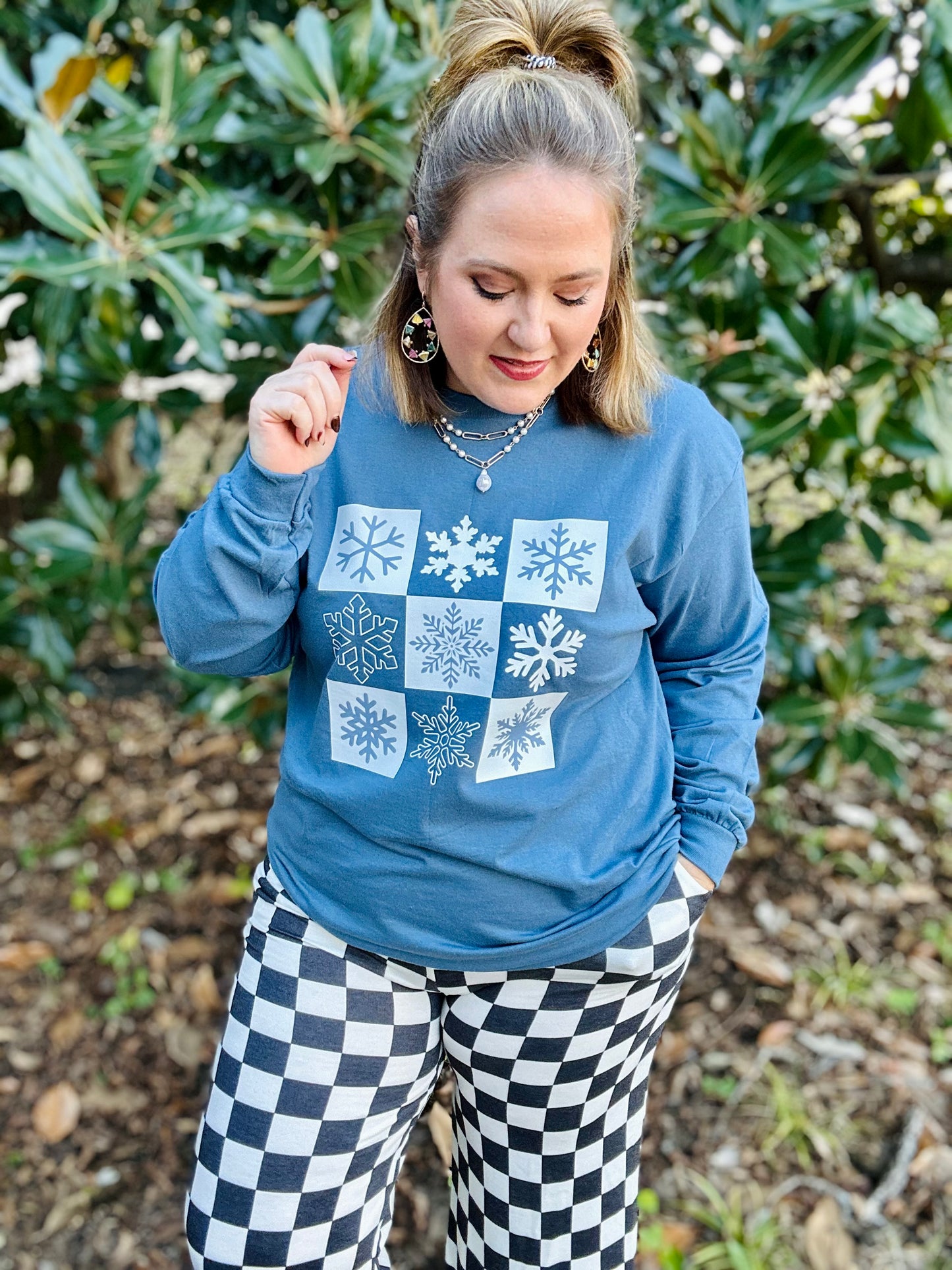 Snowflake Collage Long Sleeve Tee