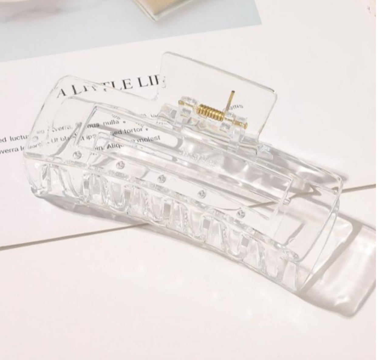 Clear Rectangle Claw Clip