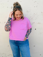 Nicole Textured Pink Top
