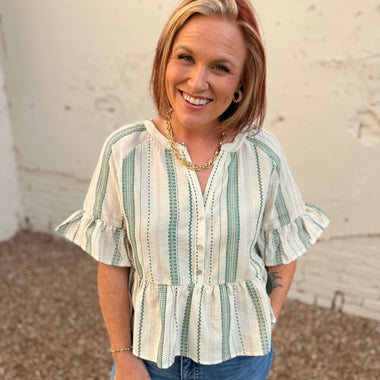 Lacy Striped Top