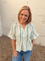 Lacy Striped Top