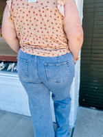 Sara Slit Leg Vervet Jeans