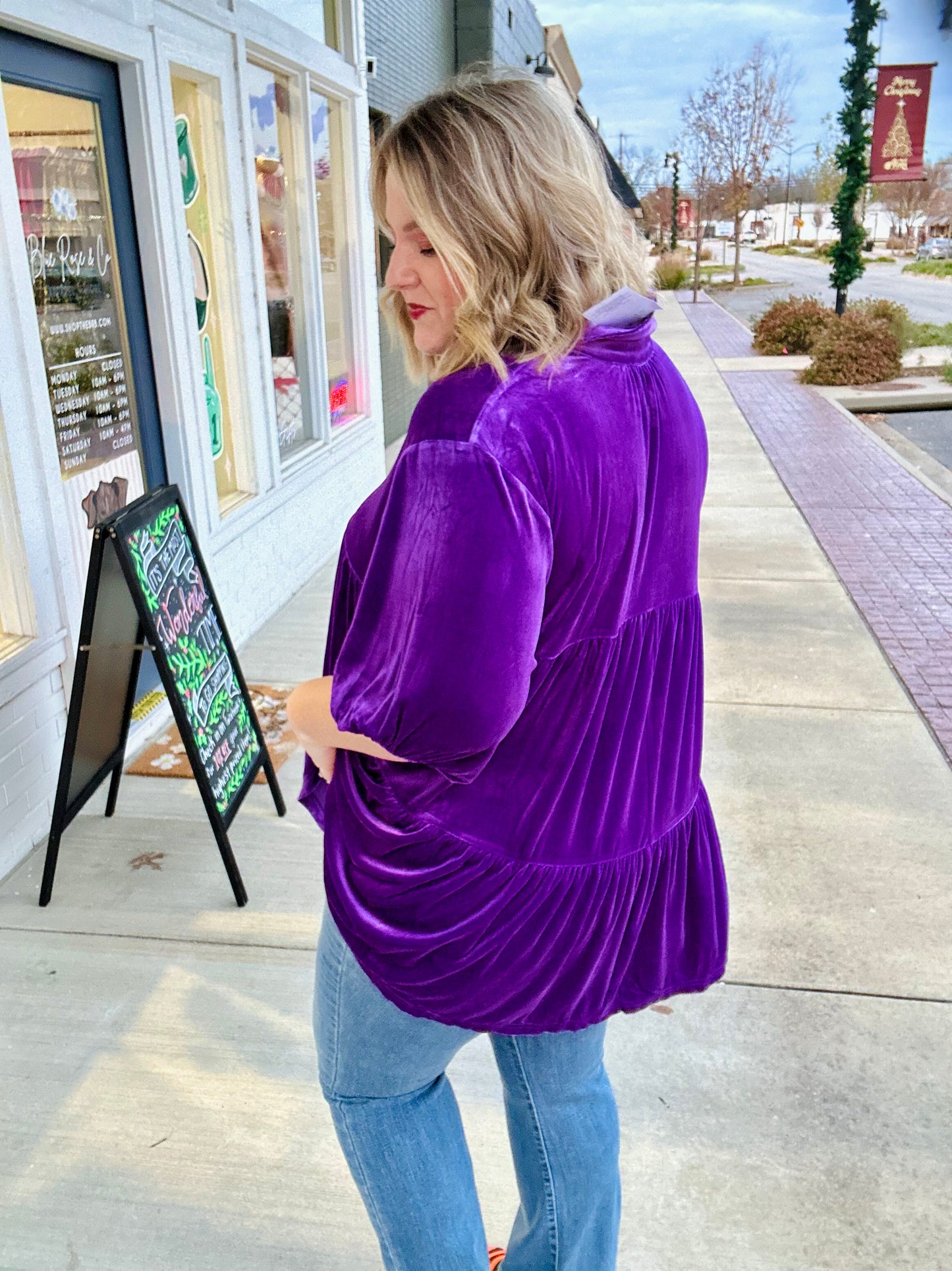 **DOORBUSTER** Stacy Velvet Button Down