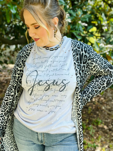 Speak the Name of Jesus  Distressed Graphic Tee