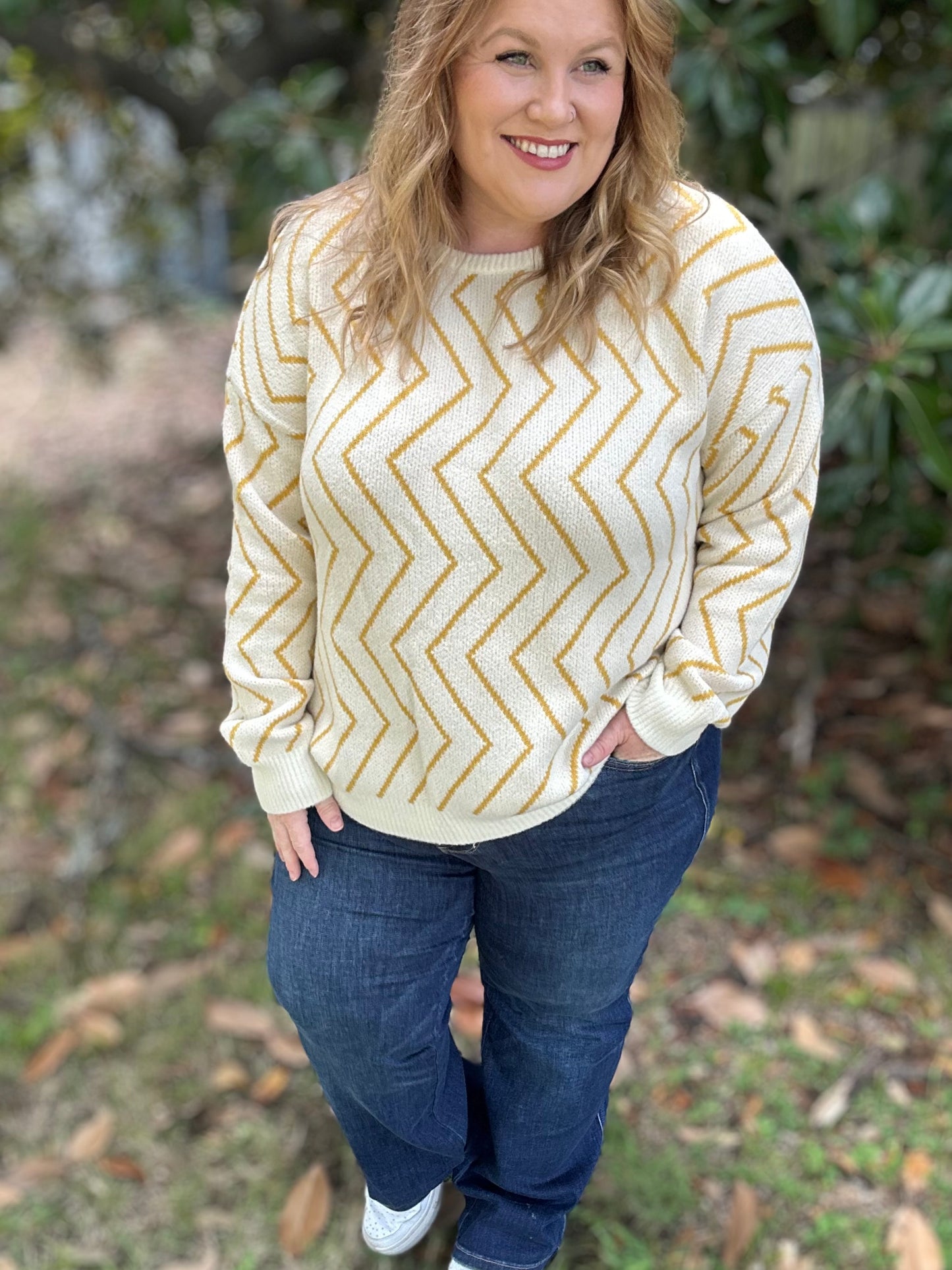 Julie Chevron Sweater