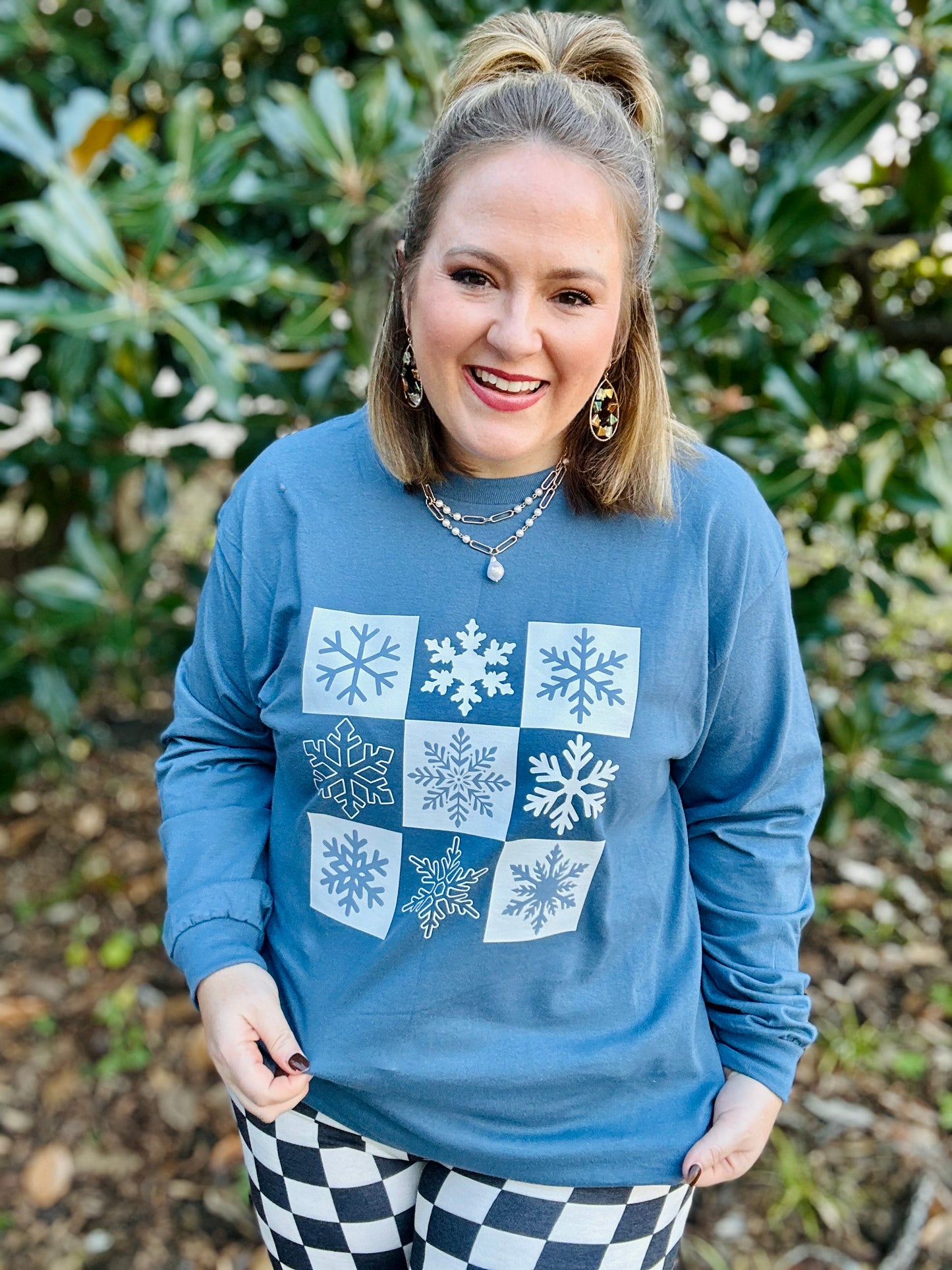 Snowflake Collage Long Sleeve Tee