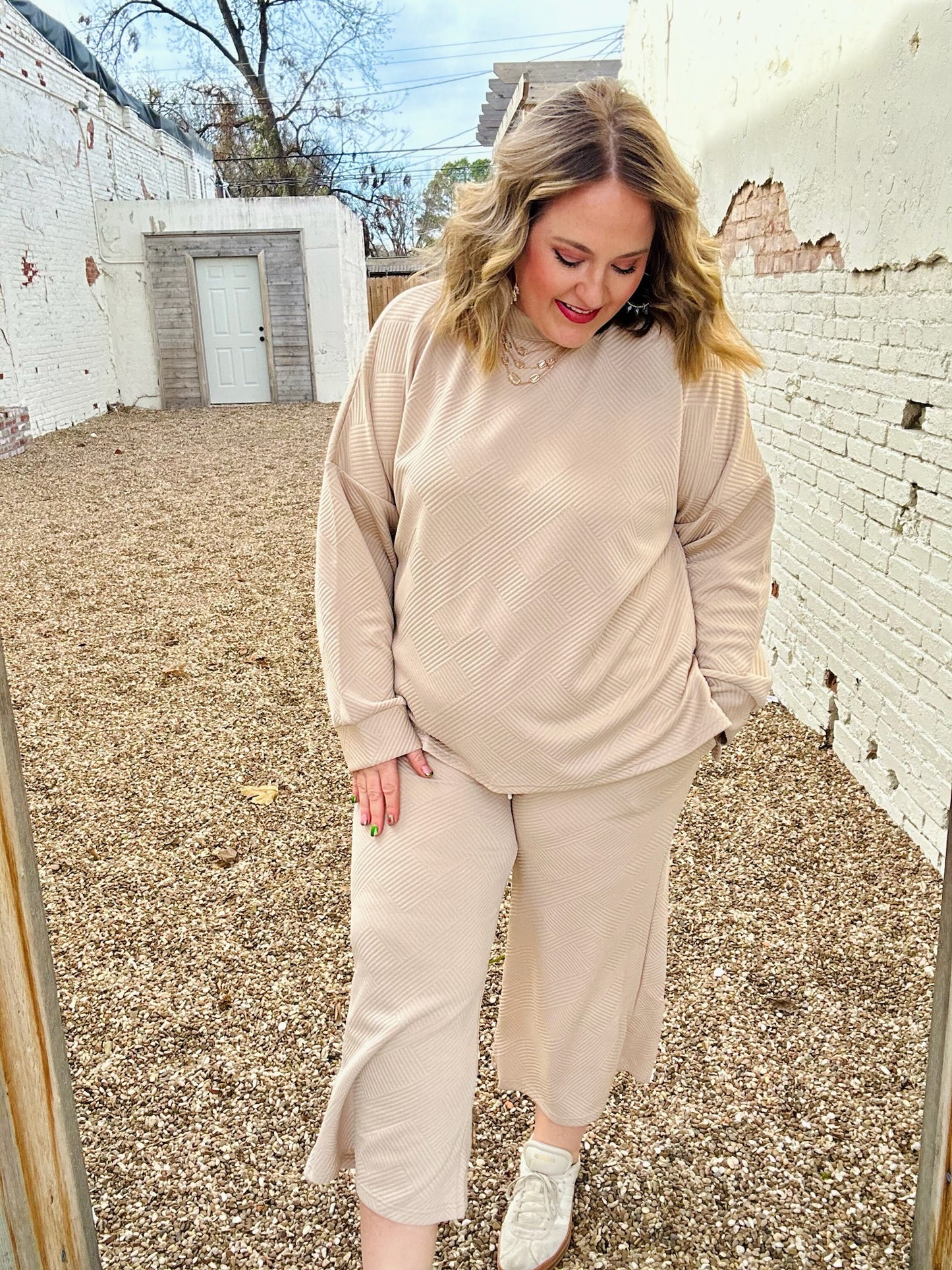 Bonnie Textured Matching Set