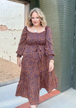 Abra Animal Print Maxi Dress