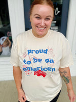 Proud to be American Doodle Tee on Comfort Colors