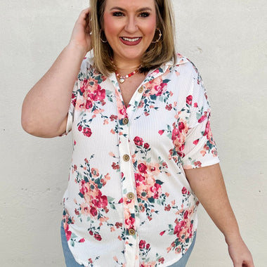 Dolly Button Up Floral Top