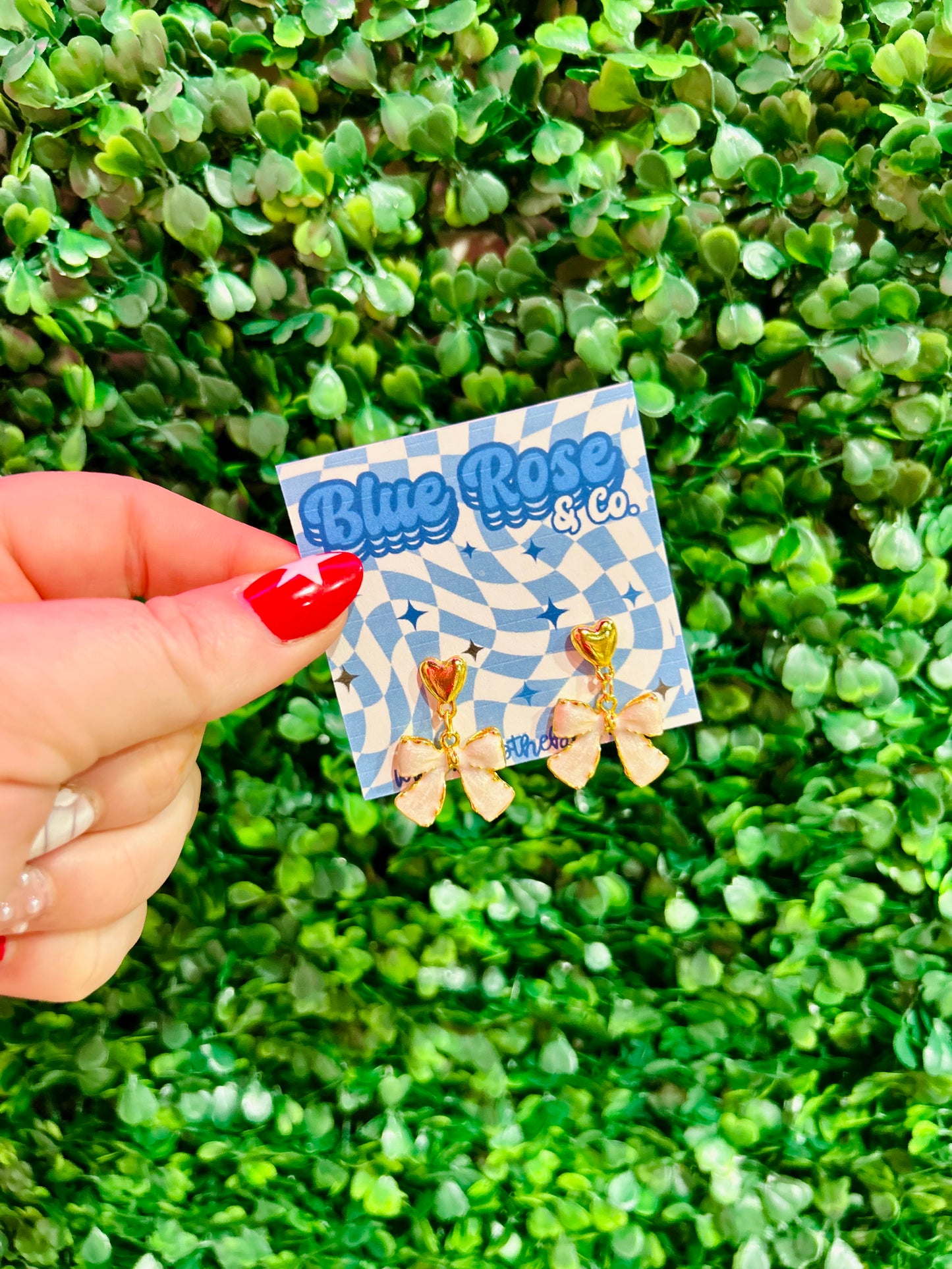 Gold Shimmer Bow Earrings