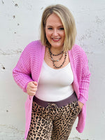 Chunky Waffle Knit Cardigan