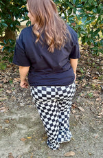 Chloe Checkered Pants in Black