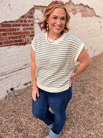 Alexis Striped Sleeveless Sweater