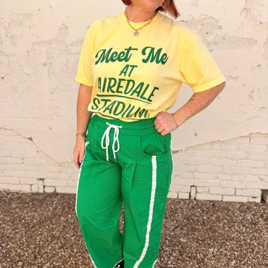 Aubrey Green Smocked Pants