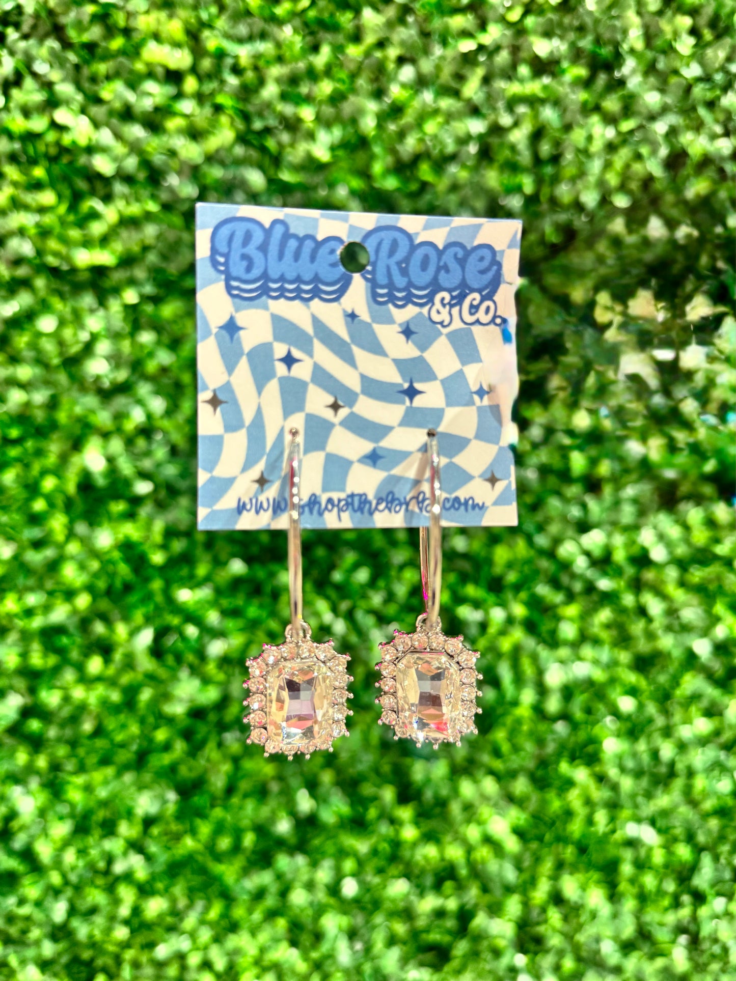 Clear Crystal Hoop Earrings